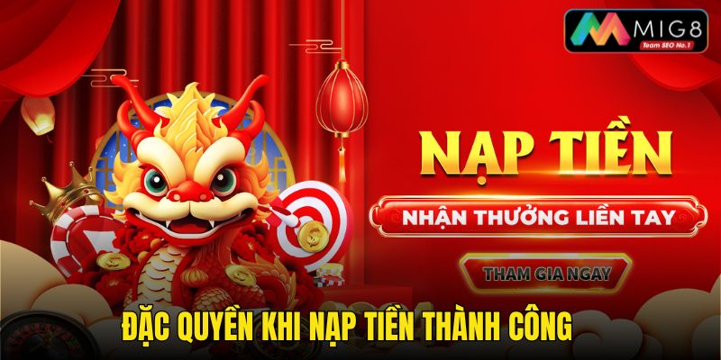 Mở khóa tất cả đặc quyền khi nạp tiền thành công