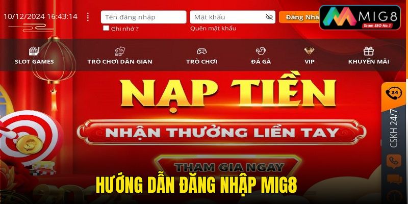 3 bước đăng nhập Mig8 thực hiện cực kỳ nhanh chóng